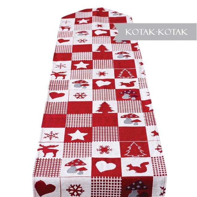 Table Runner Christmas - Taplak Meja Natal Tenun 35x175cm