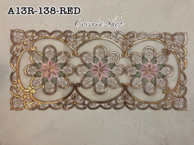 Taplak Meja Tamu Kaca Segi 40x85cm (A - 13R - 138)