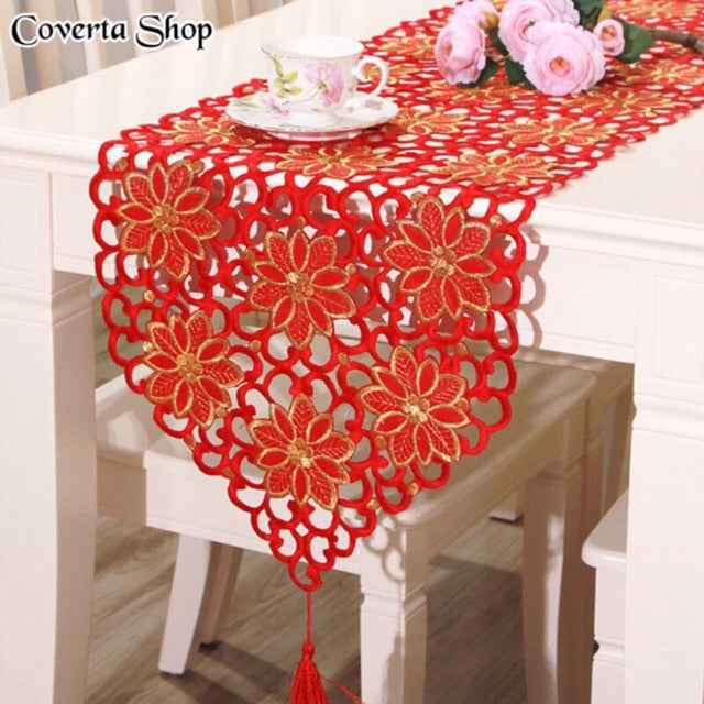 Table Runner Bordir- Taplak Meja Panjang Bordir - Bed Runner