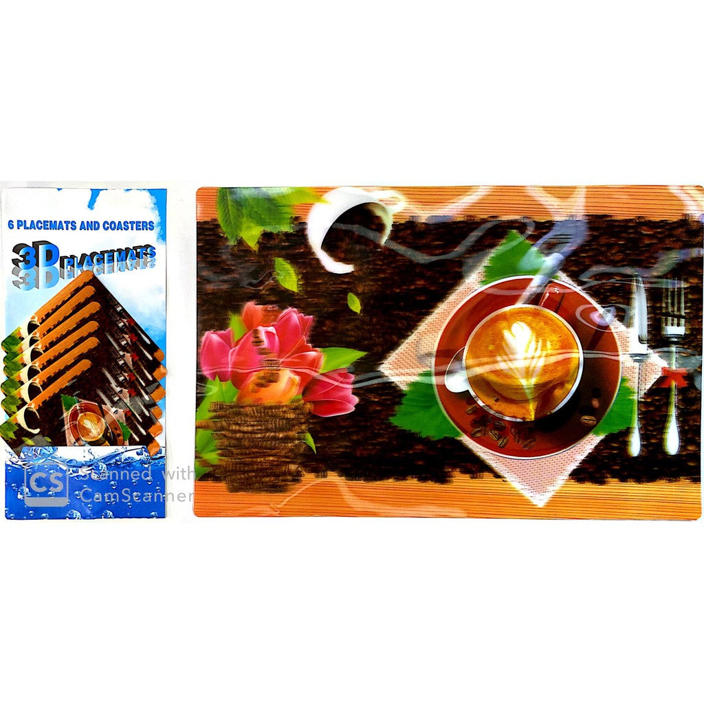 Tatakan Gelas dan Tatakan Piring Motif 3D - Placemats dan Coasters
