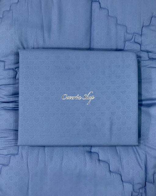 Bed Cover Polos Motif Emboss Set 180x200x30cm