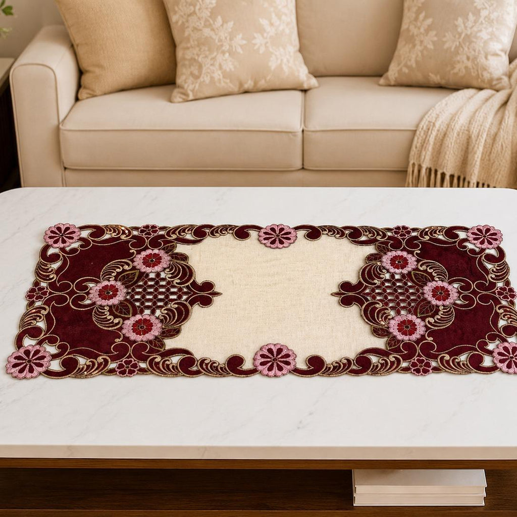 Taplak Meja Tamu Kaca Segi 40x85cm (A YL 13S - 153)
