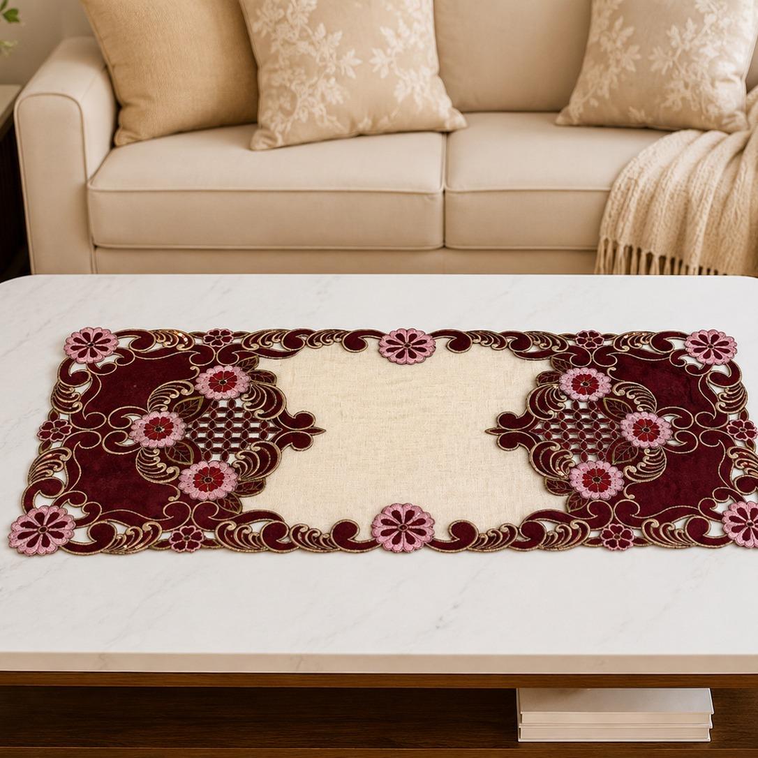 Taplak Meja Tamu Kaca Segi 40x85cm (A YL 13S - 153)