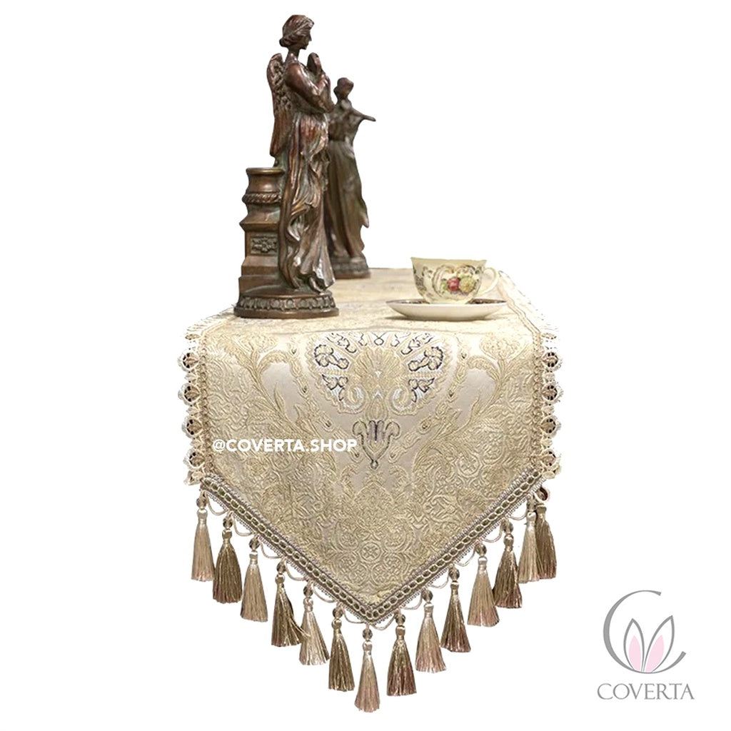 Taplak Meja Tamu Aesthetic Ottoman Table Runner Panjang Dekorasi Meja Makan