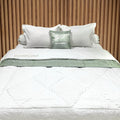 Bed Cover Set Hotel Putih Salur Emboss Atlantic 160/180/200x200x30cm