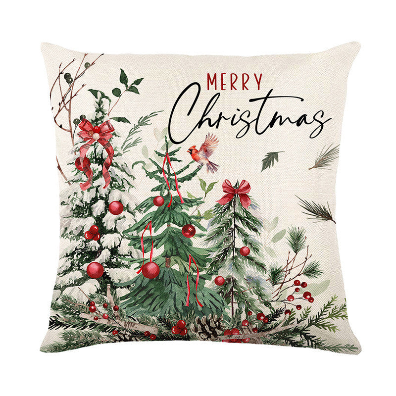 Sarung Bantal Sofa Natal Christmas | Sarung Bantal Hias Dekorasi Natal 45x45cm