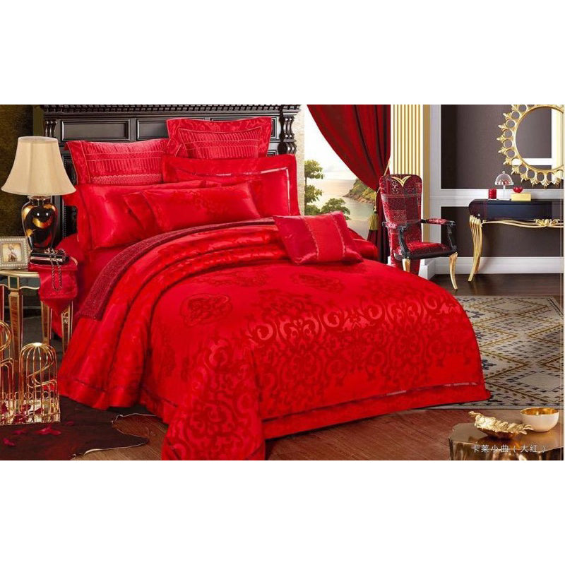 Bed Cover Pengantin Set Sutra - Silk 180x200x40cm