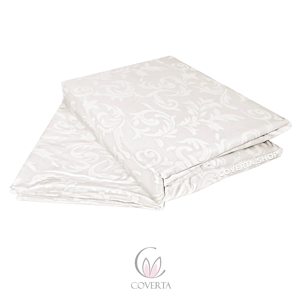 Duvet Cover Hotel Putih Polos / Salur + Isi Duvet 150x210cm
