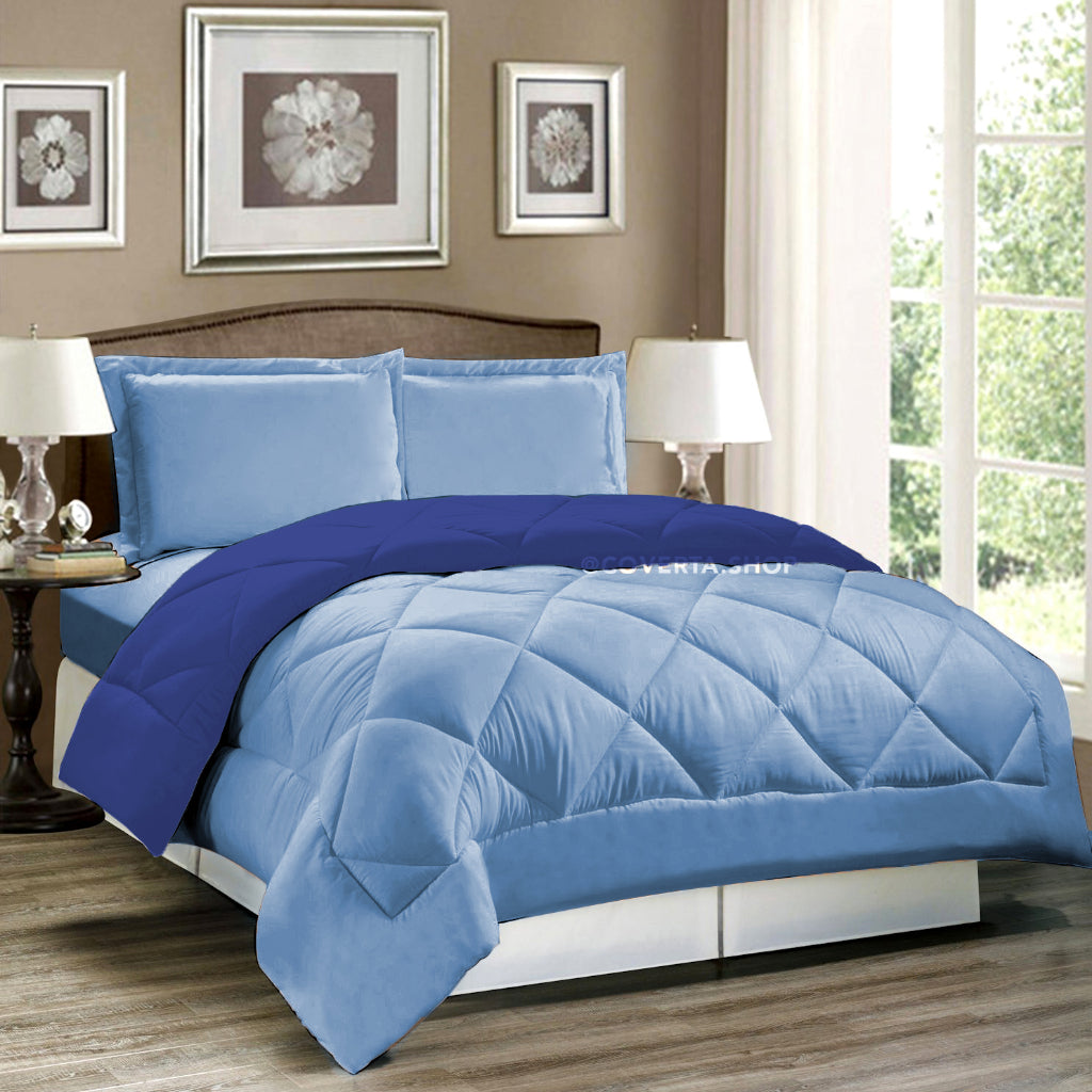 Bed Cover Set Polos Hotel - Kombinasi Warna - 90/100/120x200x30cm