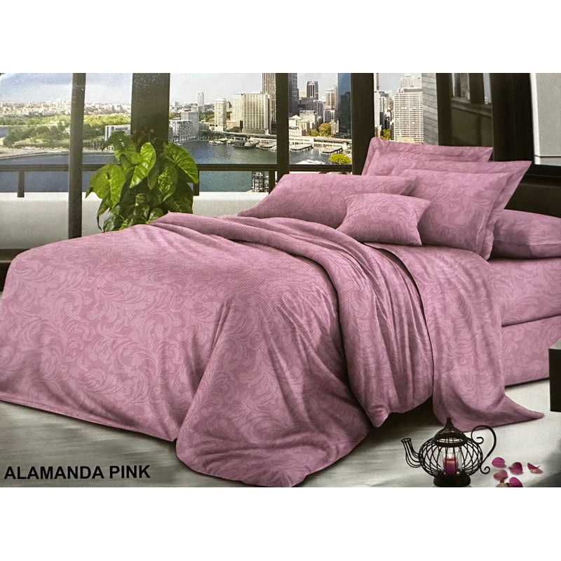 Bed Cover Set Sprei Aesthetic Motif Emboss 180x200x30cm