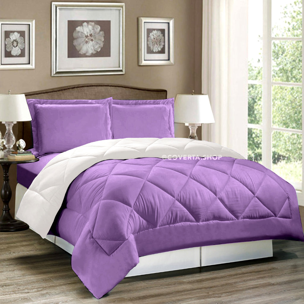 Bed Cover Set Polos Hotel - Kombinasi Warna - 140x200 cm