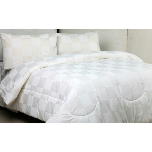 Bed Cover Set Hotel Broken White Polos - Double Size 160/180/200x200x20cm