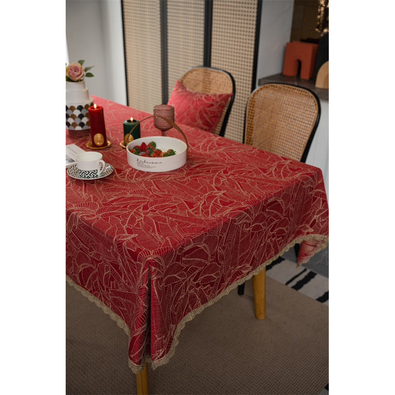 Taplak Meja Makan Kain Motif GLAM Red | Taplak Meja Aesthetic