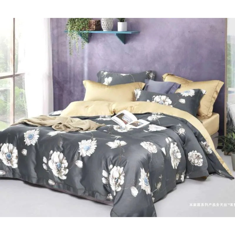 Bed Cover Set Organic Premium Tencel Extra King Size 200x200x40cm