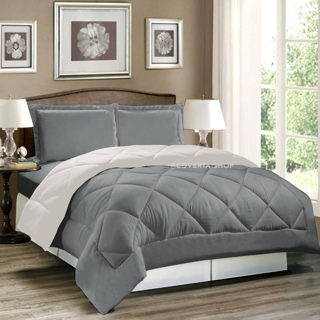 Bed Cover Set Polos Hotel - Kombinasi Warna - 140x200 cm