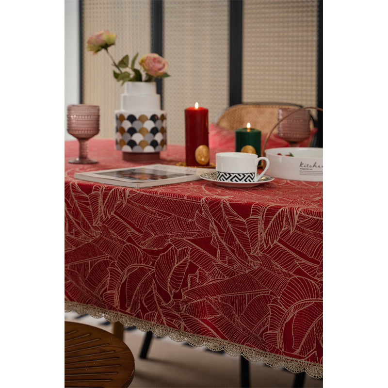 Taplak Meja Makan Kain Motif GLAM Red | Taplak Meja Aesthetic