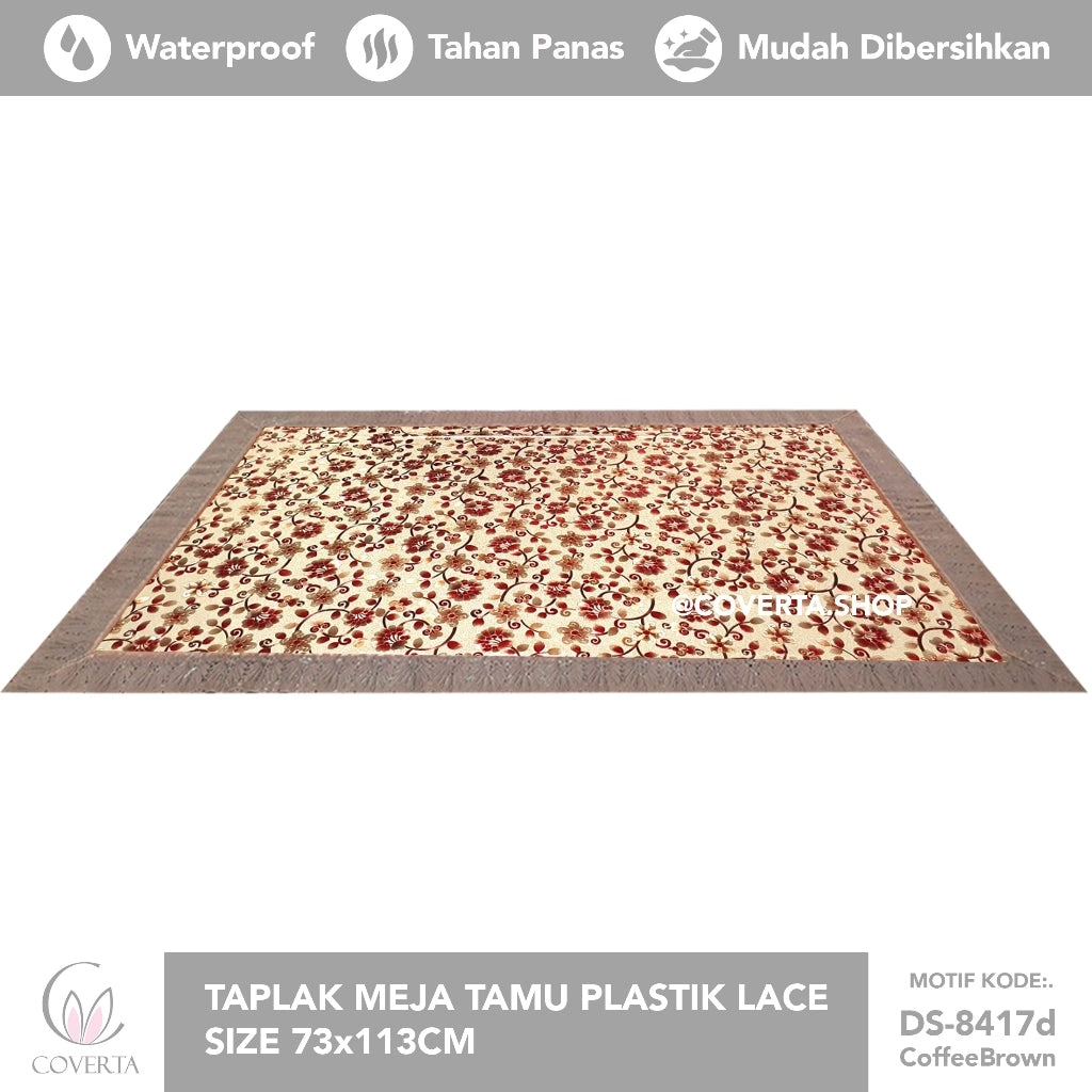Taplak Meja Tamu Plastik Lace
