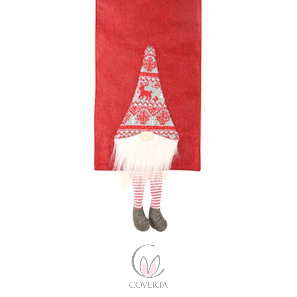 Taplak Meja Dekorasi Natal - Table Runner Christmas Sleepy Santa