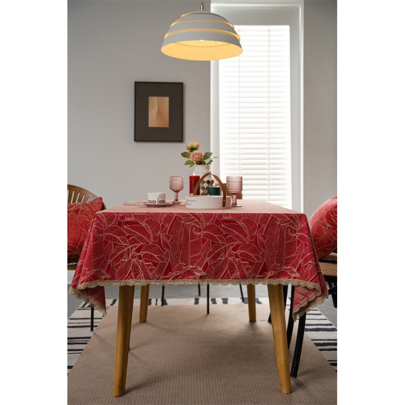 Taplak Meja Makan Kain Motif GLAM Red | Taplak Meja Aesthetic