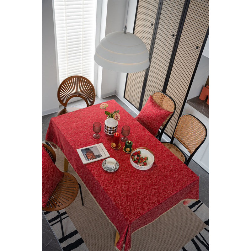 Taplak Meja Makan Kain Motif GLAM Red | Taplak Meja Aesthetic