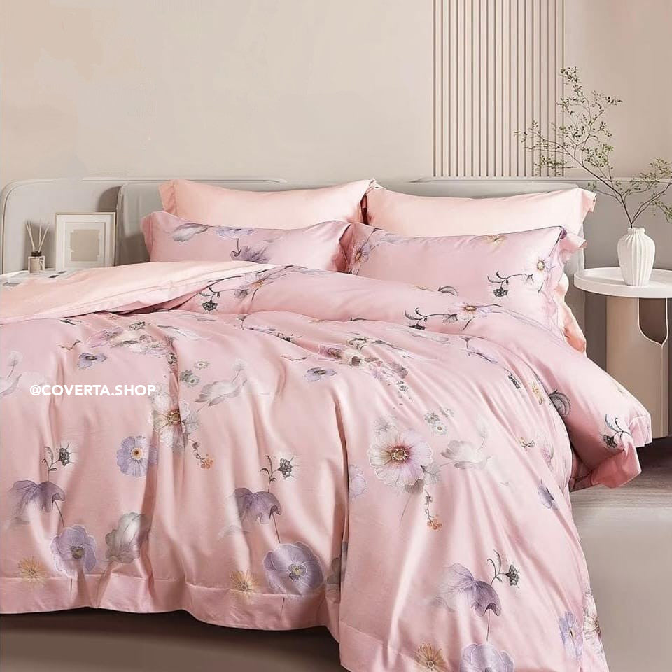 Bed Cover Set Organic Tancel Double 180x200x40cm Home Silk