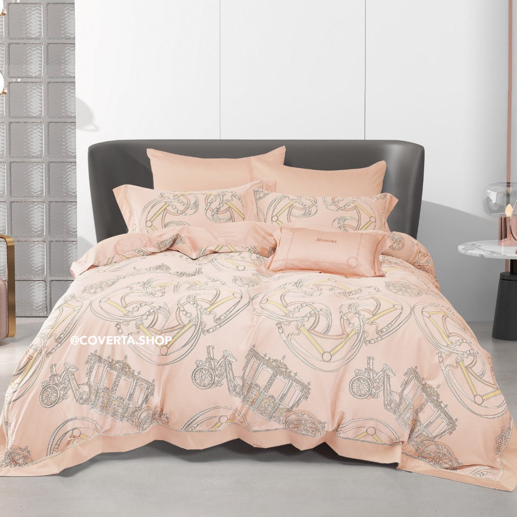 Bed Cover Set Organic Tancel Double 180x200x40cm Home Silk