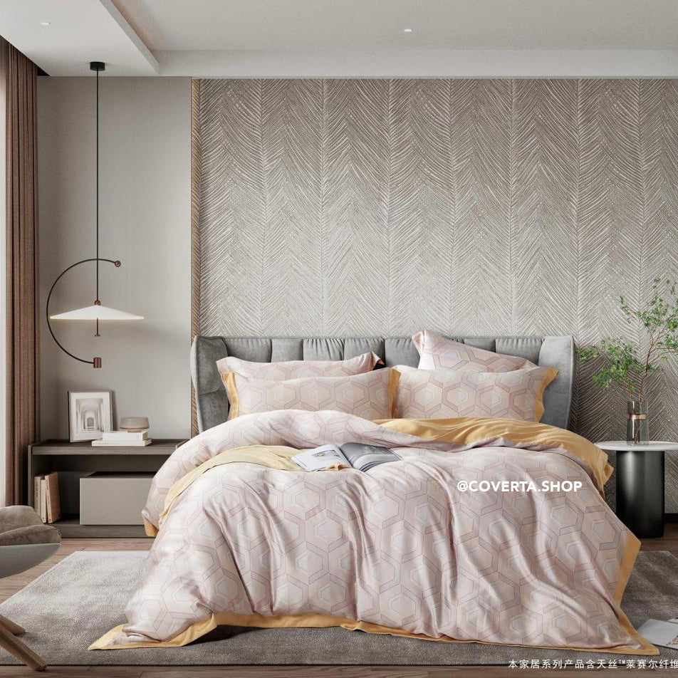 Bed Cover Set Sutera Organic Premium Tencel King Size 180x200x40cm