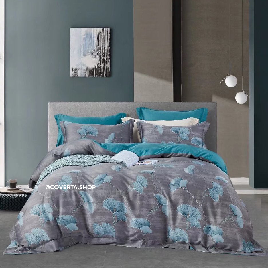 Bed Cover Set Organic Premium Tencel Extra King Size 200x200x40cm