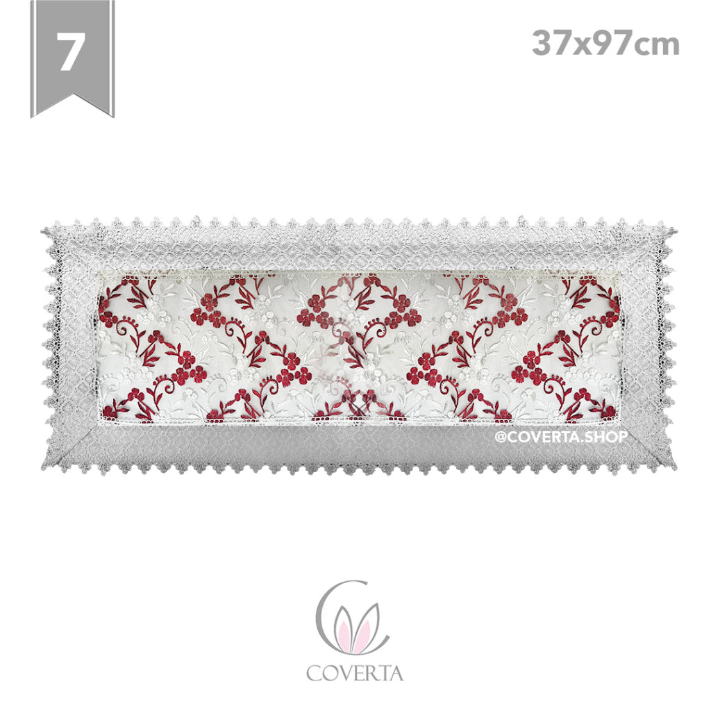 Taplak Meja Tamu - Segi - Lace Brukat 40x90cm
