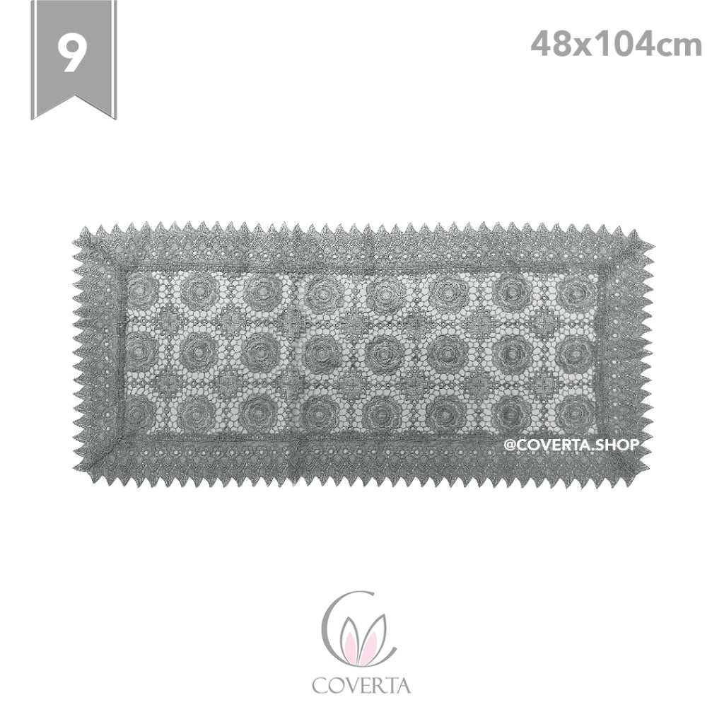 Taplak Meja Tamu - Segi - Lace Brukat 40x90cm