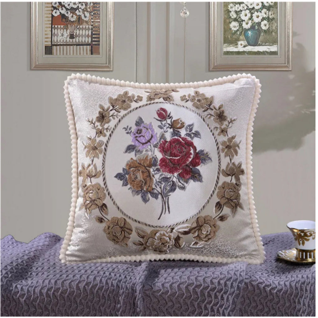 Sarung Bantal Kursi Sofa Belgi Classic Flower 45x45cm