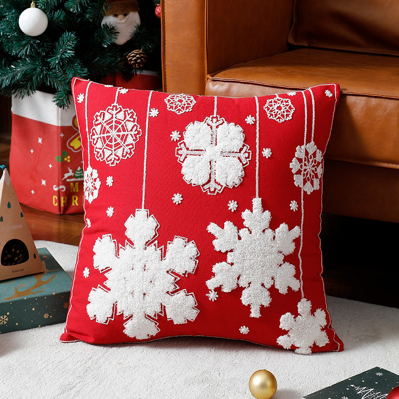 COVER Sarung Bantal Sofa Natal 45x45 cm Motif Christmas Bordir Premium