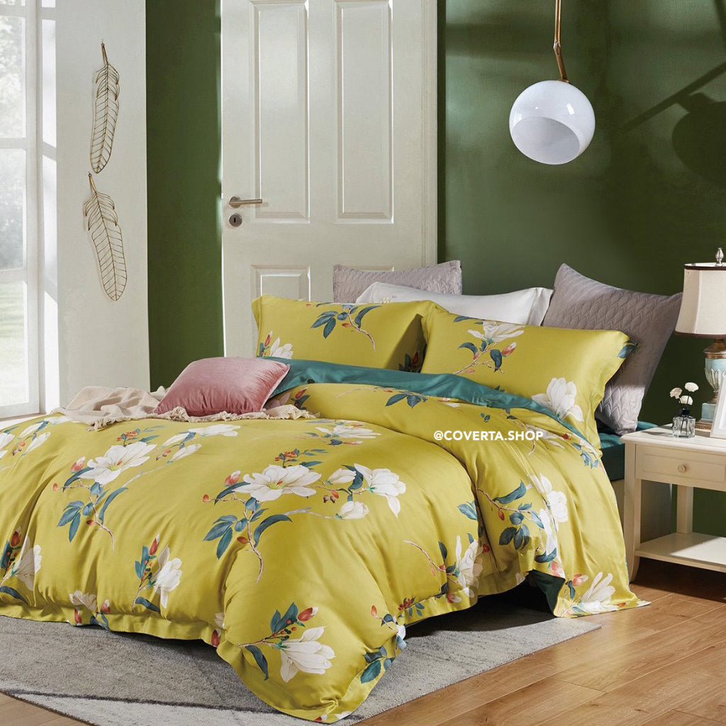 Bed Cover Set Organic Premium Tencel Extra King Size 200x200x40cm