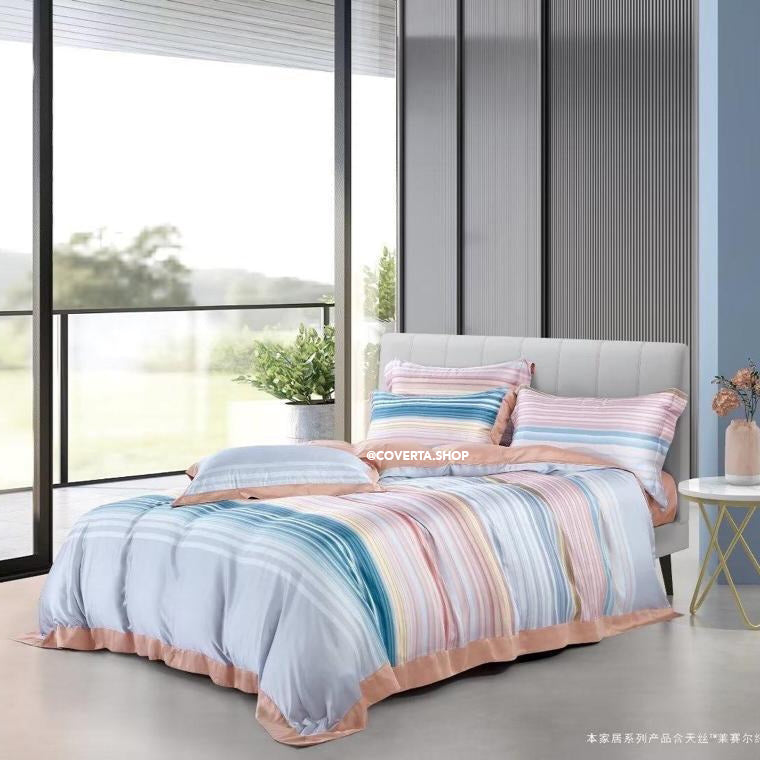 Bed Cover Set Sutera Organic Premium Tencel King Size 180x200x40cm