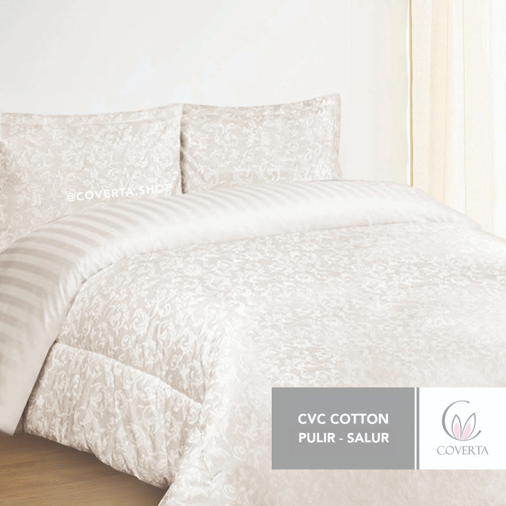 Bed Cover Set Hotel Broken White Polos - Double Size 160/180/200x200x20cm