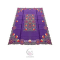 Taplak Meja Makan Kain Bordir Segi 180x225cm (6-8Kursi) - PURPLE0603