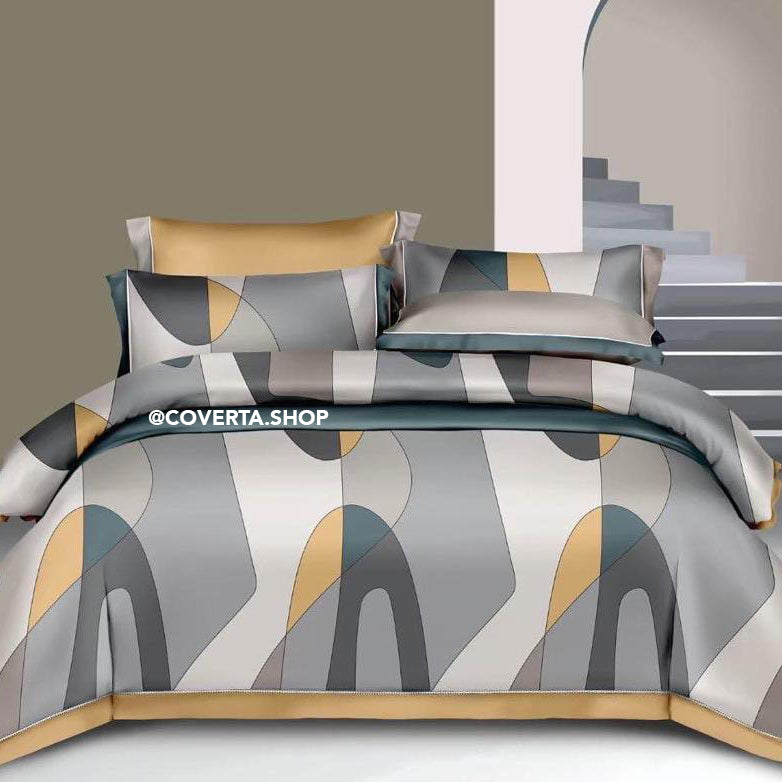 Bed Cover Set Organic Tancel Double 180x200x40cm Home Silk