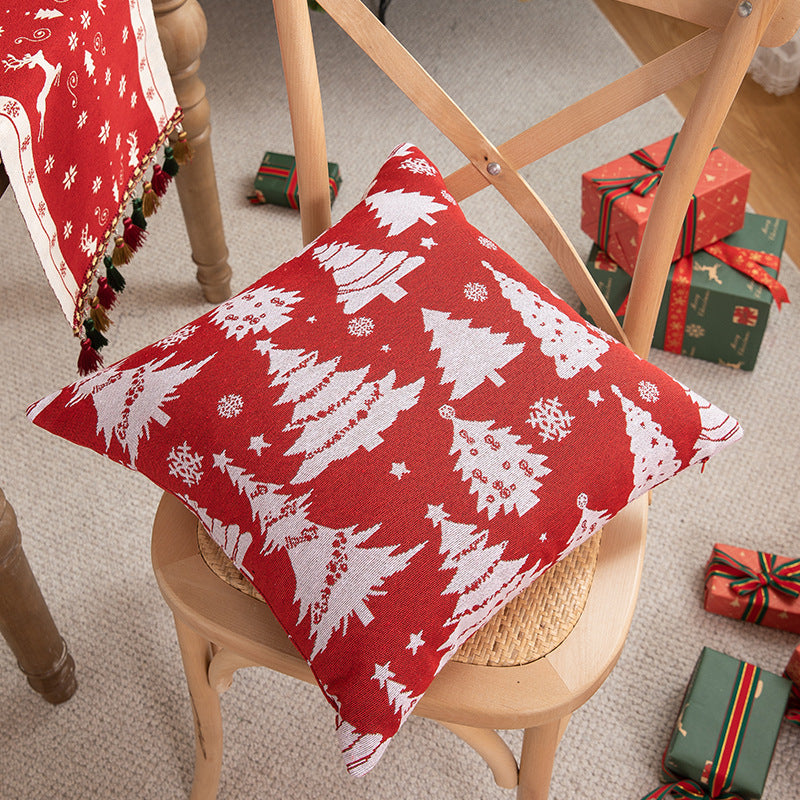 Sarung Bantal Kursi Sofa Christmas Natal 45x45cm Motif Snowman Premium Series