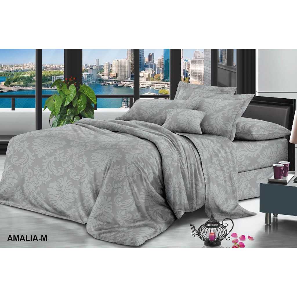 Bed Cover Set Emboss - 160x200 / 180x200 / 200x200 tebal 40cm