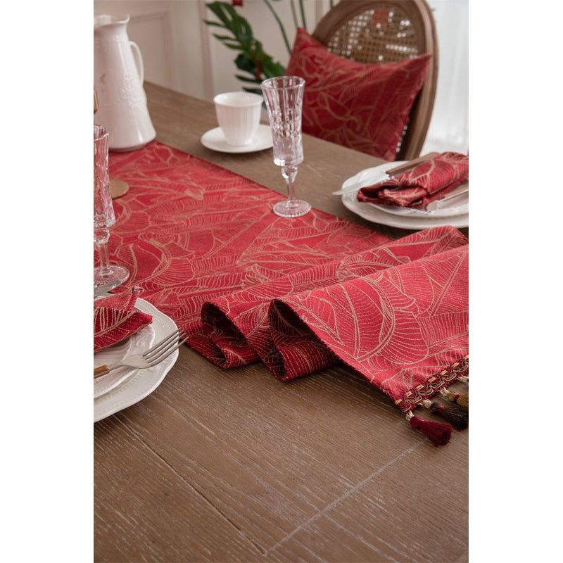 Table Runner Aesthetic GLAM Red | Taplak Meja Panjang Merah