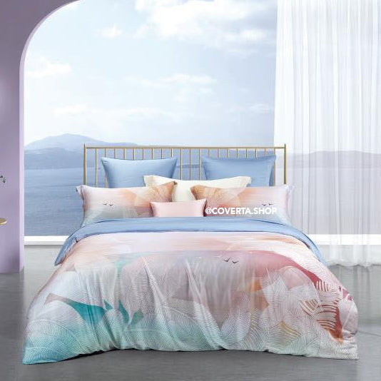 Bed Cover Set Organic Tancel Double 180x200x40cm Home Silk