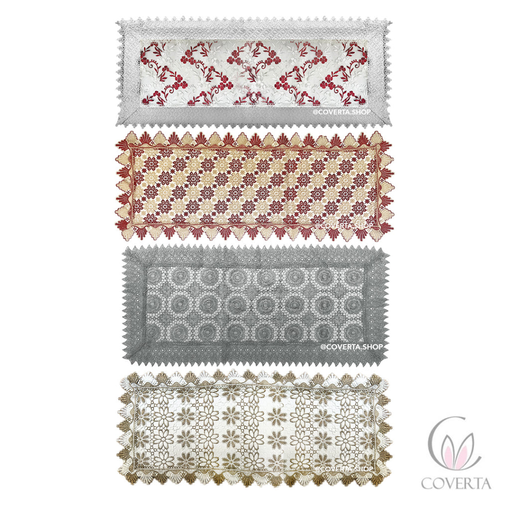 Taplak Meja Tamu - Segi - Lace Brukat 40x90cm