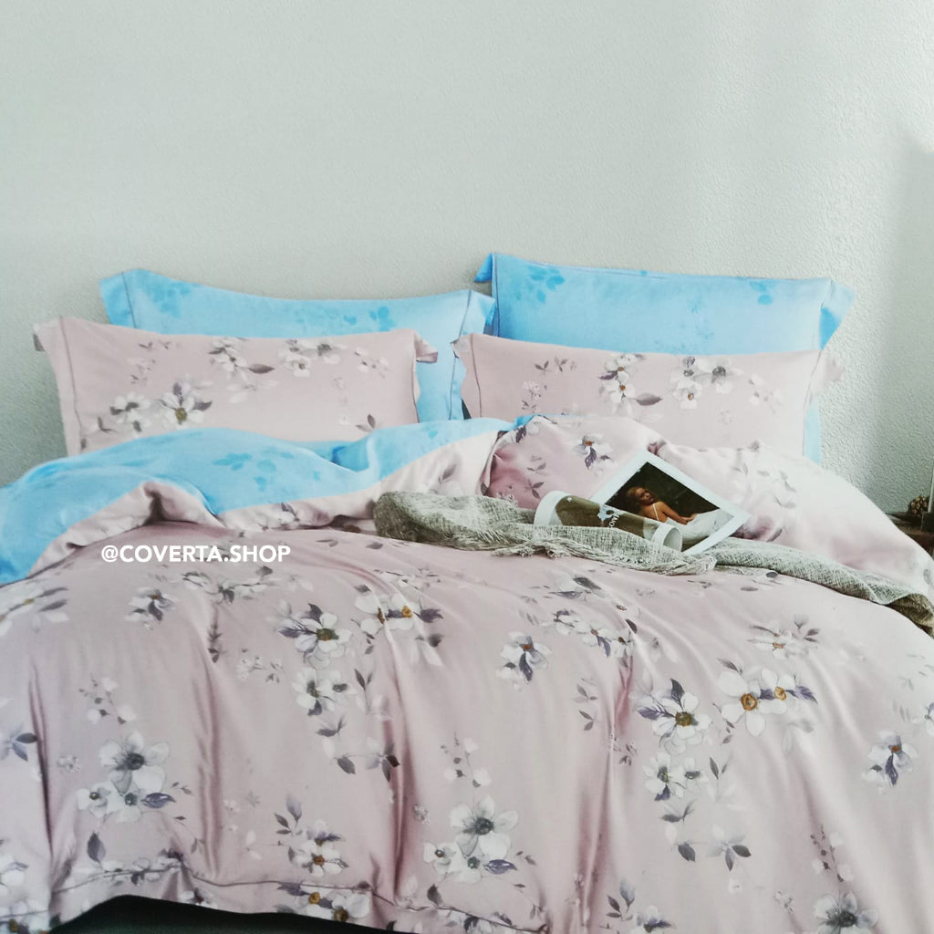 Bed Cover Set Sutera Organic Premium Tencel King Size 180x200x40cm