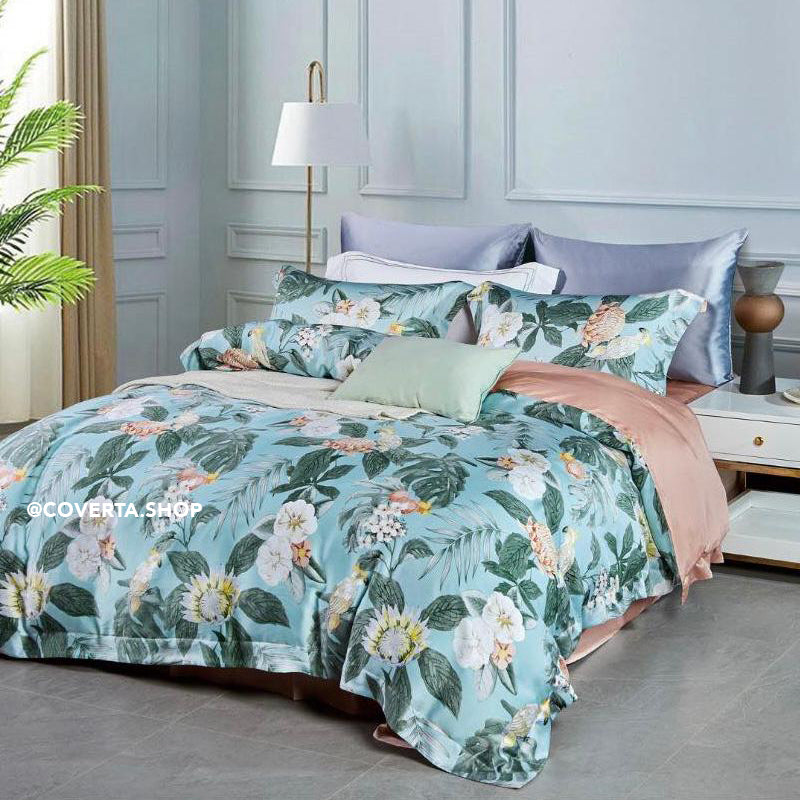 Bed Cover Set Sutera Organic Premium Tencel King Size 180x200x40cm