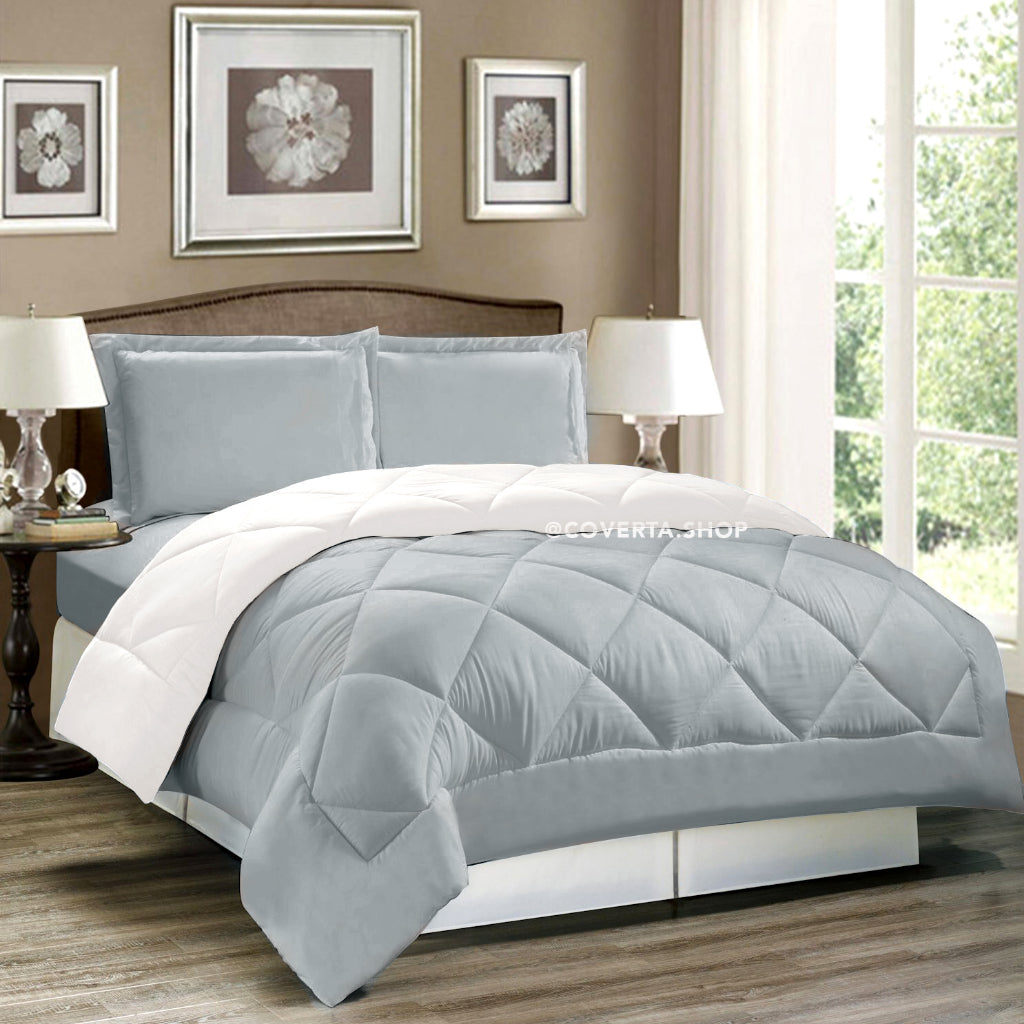 Bed Cover Set Polos Hotel - Kombinasi Warna - 140x200 cm