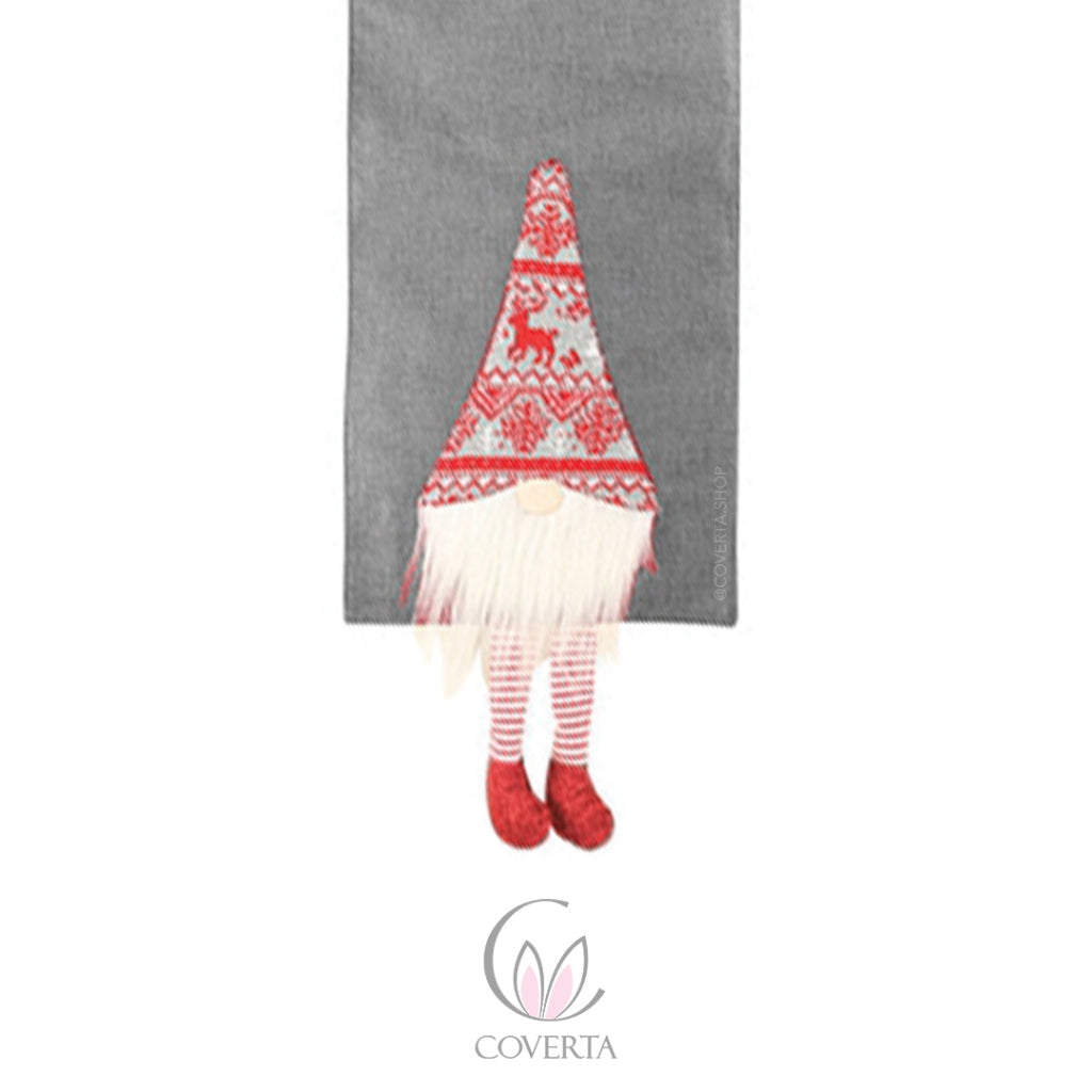 Taplak Meja Dekorasi Natal - Table Runner Christmas Sleepy Santa