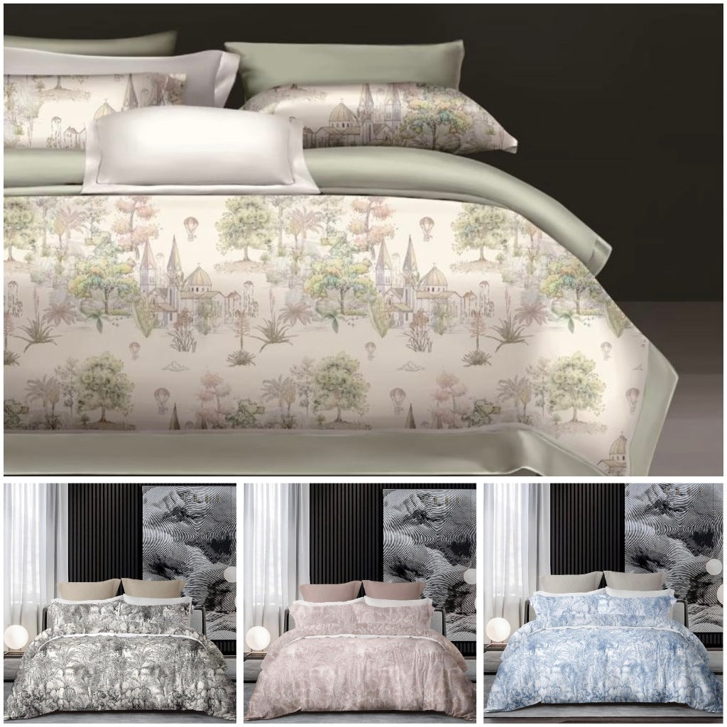 Sprei Set Sarung Bantal dan Sarung Guling Tinggi 40cm TENCEL™ Lyocell 60s