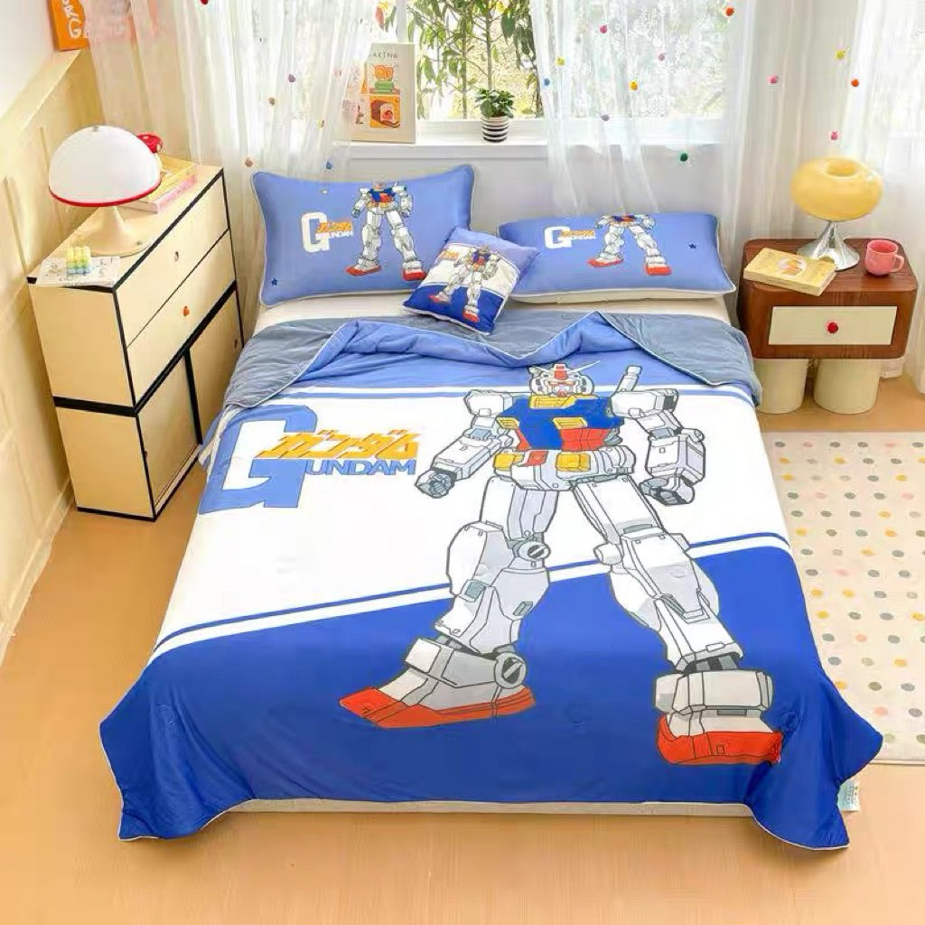 Selimut Dingin Bahan Cool Silk 150x200cm Super Lembut Sejuk Anti Gerah Motif Ariel Elsa Spiderman