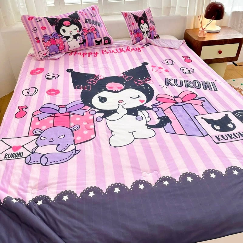 Selimut Dingin Bahan Cool Silk 150x200cm Super Lembut Sejuk Anti Gerah Motif Ariel Elsa Spiderman