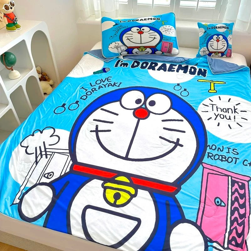 Selimut Dingin Bahan Cool Silk 150x200cm Super Lembut Sejuk Anti Gerah Motif Ariel Elsa Spiderman